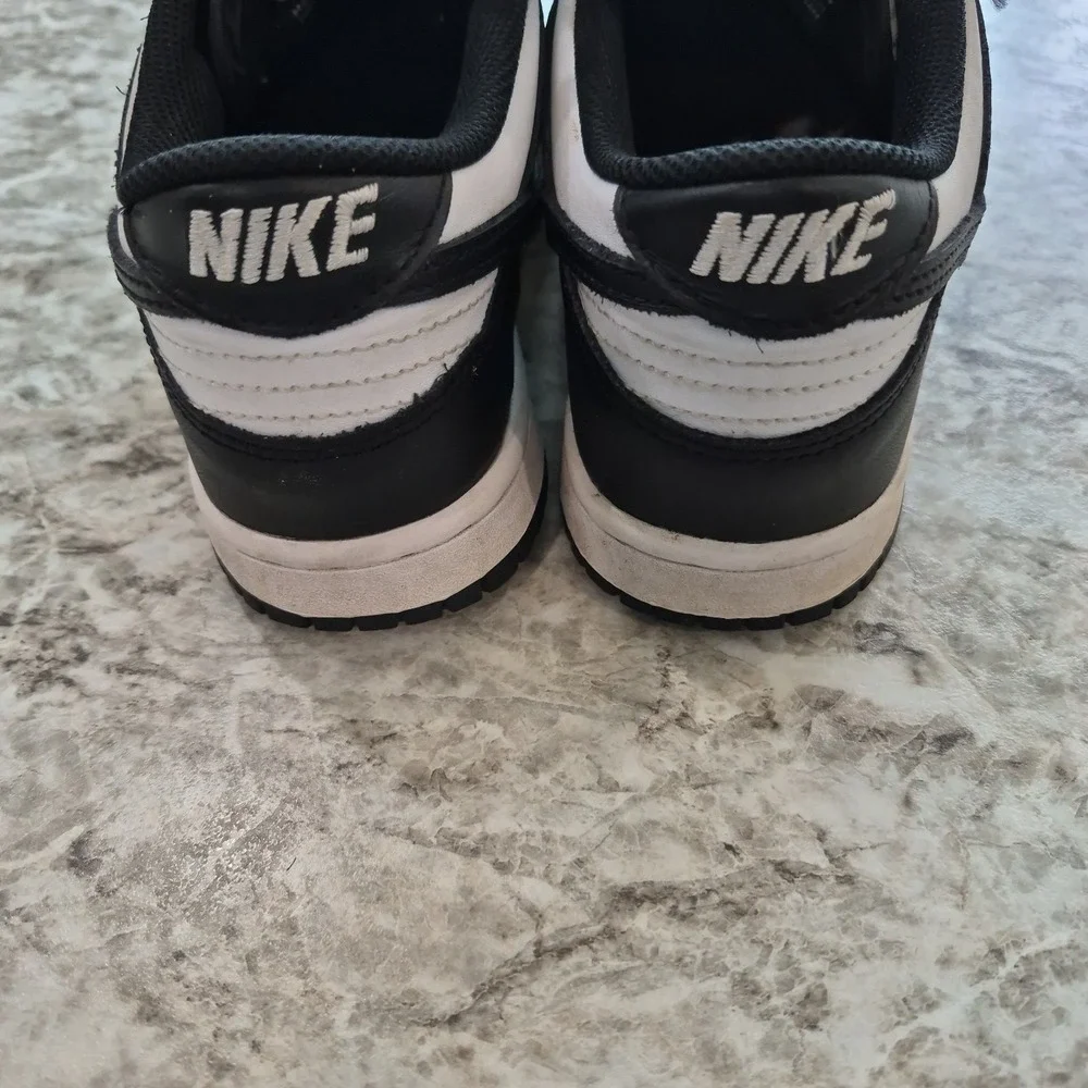Size 6 Youth- Nike Dunk Low Black White - CW1590-100